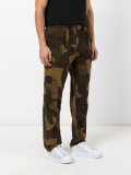 camouflage tapered trousers