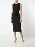fitted sleeveless evening dress
