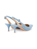 Anna denim slingback pumps 