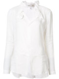 gathered collar shirt