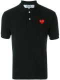 embroidered heart polo shirt