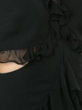 V-neck ruffled dress