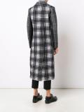 contrast plaid coat