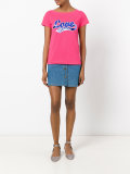 sequinned logo patch T-shirt