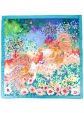 floral animal motif scarf