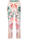 floral print cropped trousers