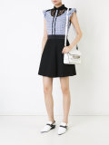 lace insert striped dress