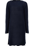 button seam long knitted top