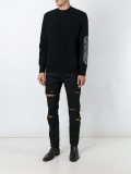 仿旧修身牛仔裤