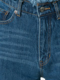 wide-legged ripped cropped jeans