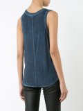 lace-up denim tank