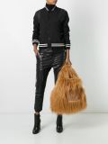 faux fur hobo tote
