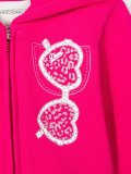 printed zipped hoodie