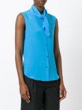 tie neck blouse