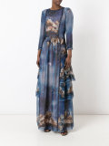 shell print empire dress