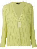 ribbed v neck cardigan
