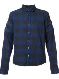 sleeve detailing plaid shirt