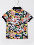 Dancing Cactus printed polo shirt