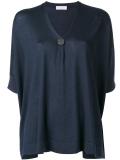 loose fit V-neck jumper