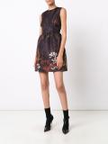 coral print dress