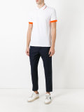 contrast polo shirt