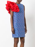 ruffled sleeve jacquard dress