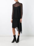 mock neck lace blouse