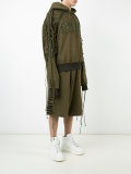 lace-sleeve hoodie 