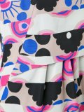 striped floral print dress
