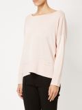 perforated detailing knitted blouse