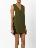 slit back trim fitted dress 