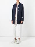 buttoned mid coat