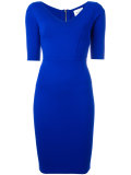 fitted V-neck dress