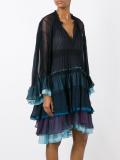 tiered colour block dress
