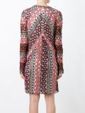 multi-print longsleeved dress