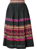 embroidered midi skirt 