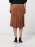 pleated midi skirt