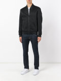 ribbed collar bomber jacket
