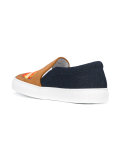 denim detail slip-on sneakers
