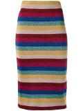 striped lurex skirt