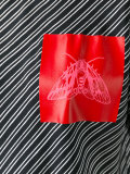 butterfly pocket striped T-shirt 