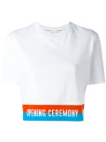 slogan trim T-shirt