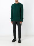 zipped layered cuffs sweatshirt