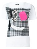 abstract face print T-shirt 