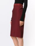 stitch detail straight skirt