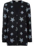 star print oversized cardigan