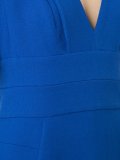 fitted waist V-neck dress