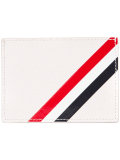 striped detail cardholder & purse