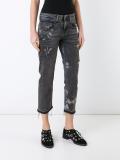 straight cropped jeans