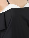 cut-off shoulders asymmetric blouse